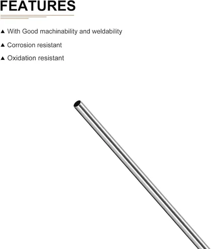 Miniatura 3 de DTGN Tubo de acero inoxidable 304 de 0.157 in x 0.008 in x 9.843 in (ODxWall TxL) - 1 paquete - Bueno para equipos de maquinaria - Tubos de metal