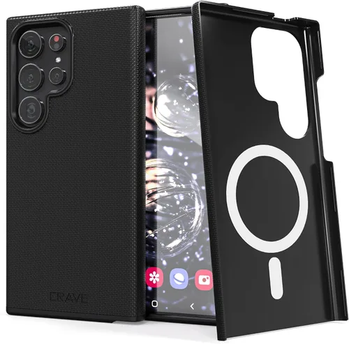 Miniatura 51 de Crave Funda para Galaxy S22 Ultra, funda de doble capa de protección a prueba de golpes para Samsung Galaxy S22 Ultra 5G (6.8 pulgadas) - Negro
