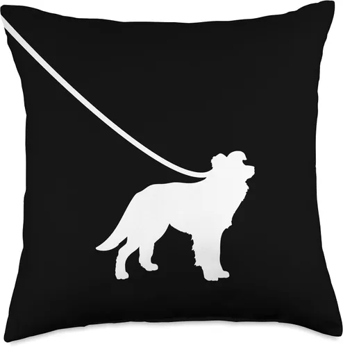Miniatura 4 de Border Collie on a Leash Dog - Mom Dad Pet Cute Funny Puppy Throw Pillow