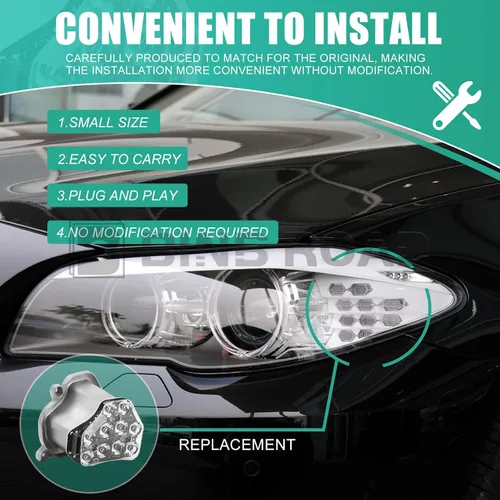 Miniatura 4 de Módulo LED de señal de giro izquierdo, lado del conductor, compatible con BMW Serie 5 F10 F11 F18 2009-2013 (sustituye a 63117271901)