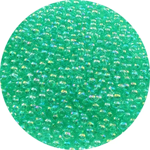 Miniatura 39 de 2000 cuentas redondas acrílicas de 0.157 pulgadas (0.157 in), cuentas espaciadoras de colores AB con agujero para bricolaje, pulseras, collares