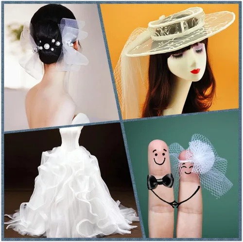 Miniatura 6 de Abbaoww trenza rígida de crin de caballo negro de 45 metros y 1 pulgada de ancho para coser, accesorios de vestido de novia y vestidos de baile