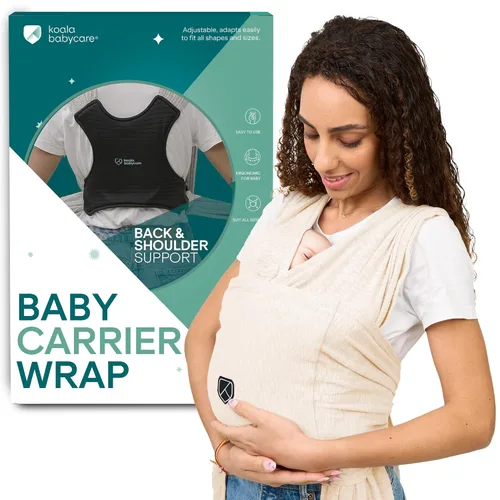 Miniatura 11 de Koala Babycare Portabebés Envolvente para Bebé, Fácil de Usar Como una Camiseta - Portabebés Original para Recién Nacido hasta Niño Pequeño - Gris