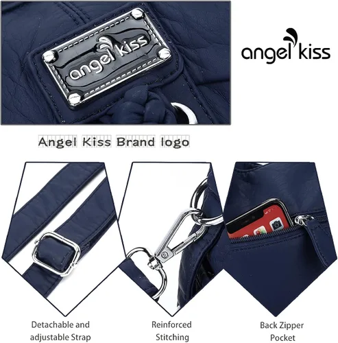 Miniatura 6 de Angelkiss Hobo - Bolso de mano para mujer bolso de mano tamaño grande para uso diario