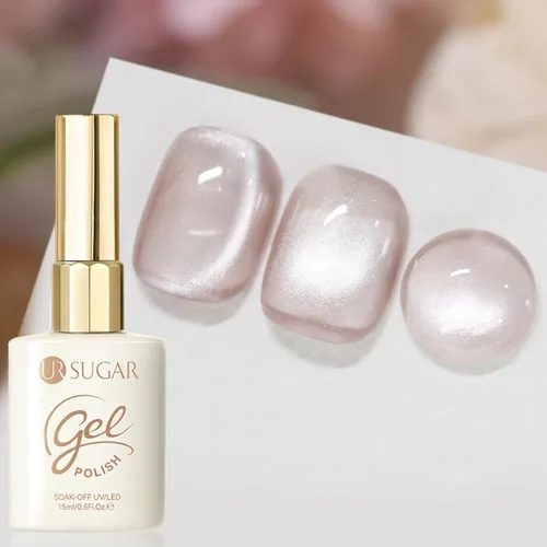 Miniatura 23 de UR SUGAR Crystal Cat - Esmalte de uñas de gel magnético para ojos, color gris, 0.5 onzas líquidas, esmalte de gel magnético iridiscente
