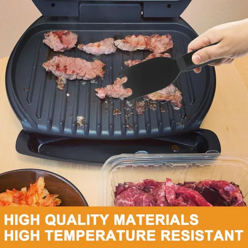 Miniatura 2 de Bandeja de goteo para parrilla y herramienta raspadora de sartén para accesorios de parrilla George Foreman, raspador de plástico para bandeja