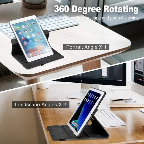 Miniatura 2 de Samsung 10.2 Estuche - Compatible con tabletas 2021/2020/2019 - Funda giratoria de 360 grados con función de encendido y apagado (Negro)