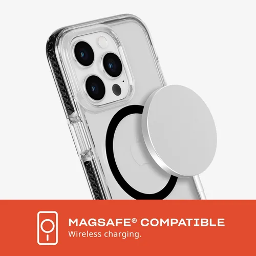 Miniatura 5 de Tech21 Evo Crystal - Funda para iPhone 15 Pro, compatible con MagSafe, funda de protección contra impactos, color negro grafito