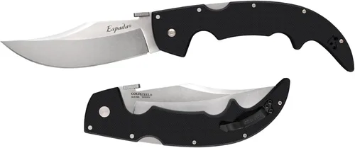Miniatura 2 de Cold Steel Espada AUS10A - Cuchillo plegable de bolsillo táctico con cuchillas ultraafiladas de acero negro mate G-10 con bloqueo Tri-Ad