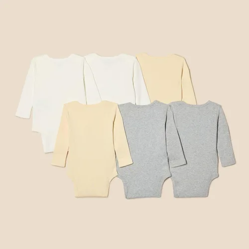 Miniatura 6 de Amazon Essentials Body unisex de manga larga para bebés, paquete de 6