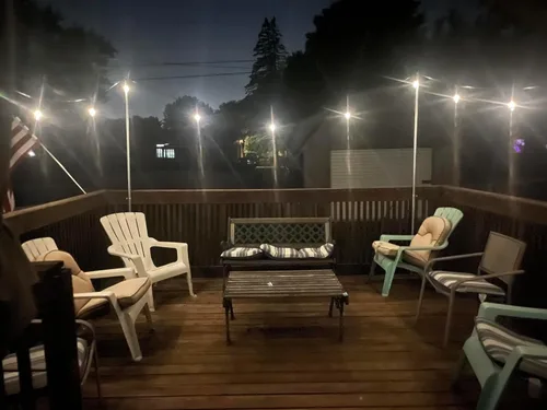 Miniatura 9 de Brightech Ambience Pro - Cadena de luces solares de 27 pies para exteriores, luces de patio impermeables de grado comercial con bombillas Edison