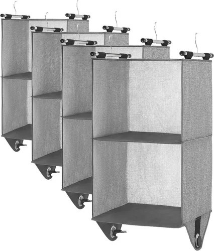 Miniatura 10 de Whitmor Organizador de armario de 2 secciones - Crosshatch Gris Gris claro + gris oscuro