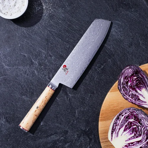 Miniatura 2 de Miyabi Birchwood Sg2 - Cuchillo Nakiri de 6.5 pulgadas, 1 libra Acero inoxidable