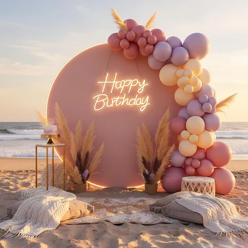 Miniatura 6 de Letrero de neón de feliz cumpleaños para telón de fondo, letrero con luz LED de feliz cumpleaños, luz de neón regulable alimentada por USB