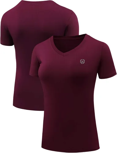 Miniatura 4 de NELEUS Paquete de 3 camisetas deportivas de compresión para mujer