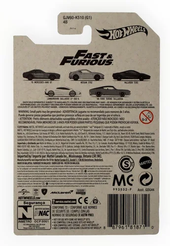 Miniatura 2 de Mattel Fast & Furious 08 Lamborghini Gallardo Superleggera Vehículo