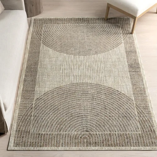 Miniatura 10 de Nuloom Aadhya - Alfombra geométrica de 2 x 8 pies para sala de estar, dormitorio, comedor, entrada, pasillo, color marrón claro