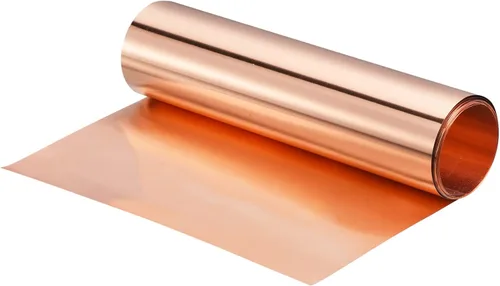 Miniatura 21 de uxcell Rollo de chapa de cobre para tapajuntas 3500 mm x 100 mm x 0,02 mm, tira de cobre puro al 99,9% de 101,6 mm x 3,5 m, placa de hoja de metal