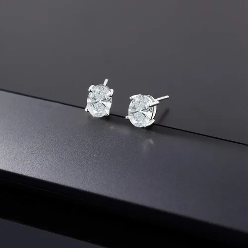 Miniatura 33 de Gem Stone King Aretes de oro de 14 quilates con piedra natal ovalada de 0.315 x 0.236 in Aretes de oro para mujer
