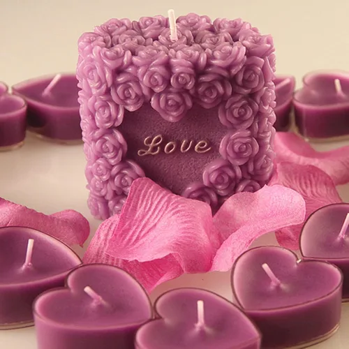 Miniatura 4 de Moldes de silicona 3D para velas de silicona, moldes de jabón, moldes para velas de boda, moldes de fondant, para cumpleaños, día de San Valentín