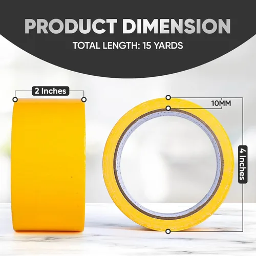 Miniatura 2 de Cinta Adhesiva de Conducto de Colores - 6 Rollos, Cinta de Uso Pesado de 2 Pulgadas x 15 Yardas en Amarillo, Rojo, Naranja, Azul, Púrpura, Verde