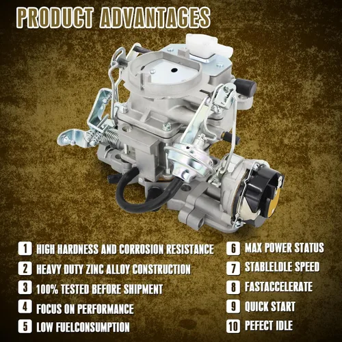 Miniatura 2 de Carburador Jeep 258 de alto rendimiento para Jeep BBD 6 CYL 4.2L 258CU con estrangulador automático. Perfecto para carburador Jeep Cj7 1983. Kit