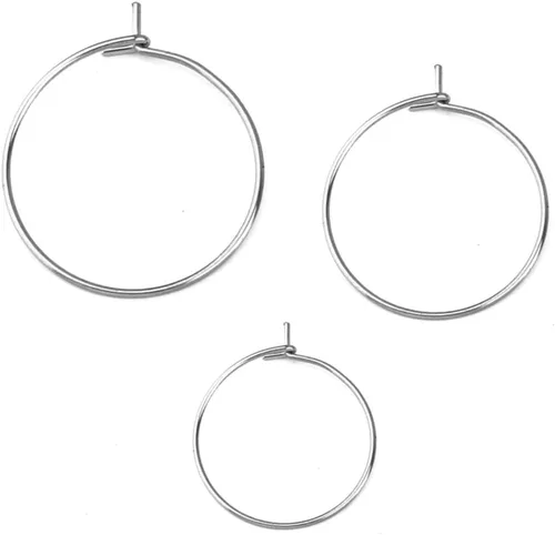 Adabele - 200 piezas de acero inoxidable quirúrgico de grado 316 hipoalergénico de 1.18 pulgadas (1.181 in), suministros para aretes, colgantes,