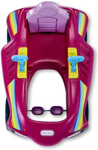 Miniatura 2 de Little Tikes Jett Car Racer Pink, auto de paseo con respaldo de asiento ajustable, dirección de rueda trasera de doble mango, control de carreras
