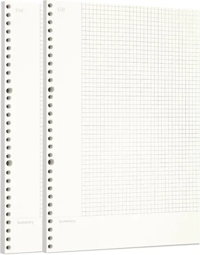 Miniatura 32 de Zelten 1 paquete A5 de 80 hojas/160 páginas 4 en 1 rayado cuadrado punteado en blanco hojas sueltas perforadas papel de repuesto de papel