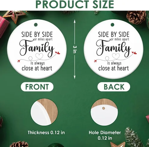 Miniatura 2 de Adornos navideños de cerámica para hombres y mujeres – Adornos de Navidad de cerámica 2025 para decoración de árboles, regalos de larga distancia