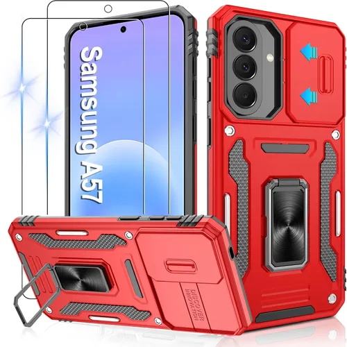 Miniatura 201 de Gritup para Samsung Galaxy S22 Funda con protectores de pantalla HD de 2 paquetes y cubierta deslizante para la cámara, protección contra caídas