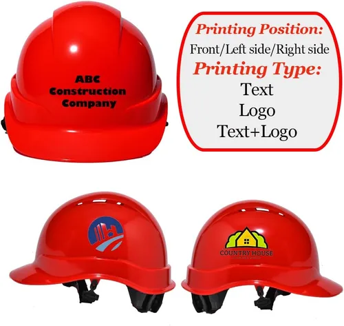 Miniatura 2 de Casco de seguridad personalizado para construcción Casco de trabajo de seguridad con suspensión de trinquete ajustable de ala completa con carcasa
