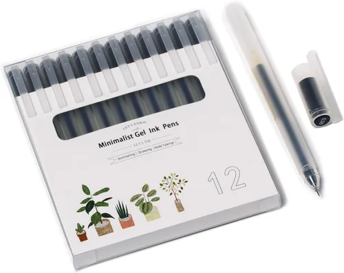 Miniatura 8 de OBE WISEUE Bolígrafos Rollerball de Punta Fina con Escritura Suave para Profesores, Bolígrafos con Punta Bullet de Tinta Negra 0.020 in (0.5mm)