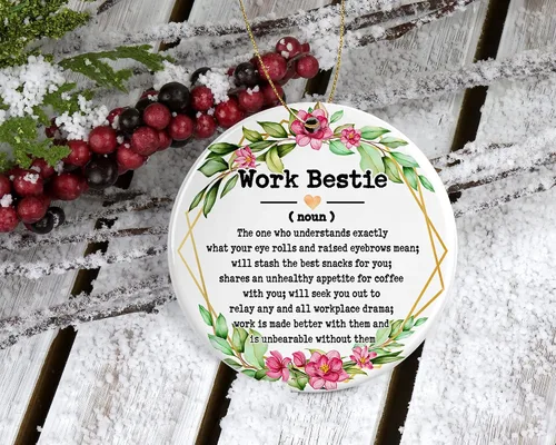 Miniatura 2 de Adorno de sustantivo de trabajo, adorno de Navidad para mejor amiga del trabajo, adorno para el día de la madre, regalos de trabajo para mejores