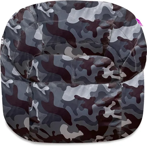 Miniatura 173 de Posh Beanbags - Sillón puff grande, 38 pulgadas, color azul rey sólido Nylon suave - Azul real