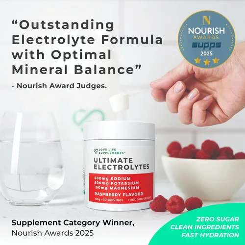 Miniatura 3 de Love Life Supplements Ultimate Electrolitos en polvo, 500 mg de sodio, 500 mg de potasio, 150 mg de magnesio, 30 porciones, sal del Himalaya
