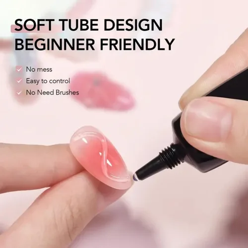 Miniatura 6 de 3D Gel Nail Art 0.35 oz No Wipe Clear Black White Nail Sculpting Gel, Gel Liner 3D Nail Gel Sculpting Gel en relieve Gel de caramelo Gel Moldeo de 3