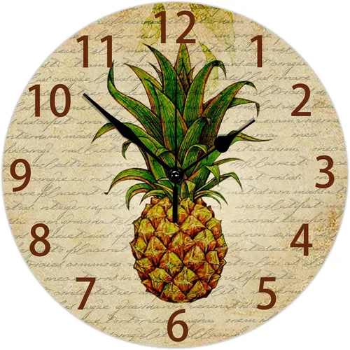 Reloj de pared de madera de 10 pulgadas, reloj de pared duradero con pilas, estilo rural, reloj de madera para colgar en la pared, para estudio,