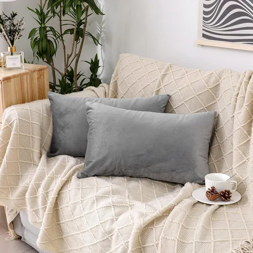 Miniatura 54 de NiNi ALL - Juego de 2 fundas de almohada decorativas de terciopelo, fundas de almohada para sofá, fundas de almohada para dormitorio, sala de estar