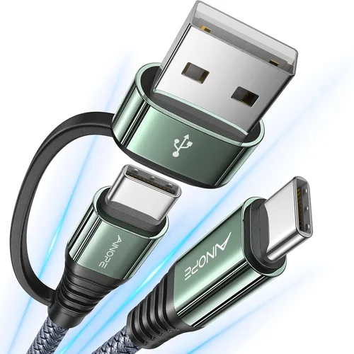 Miniatura 11 de Cable AINOPE USB C a USB C, Cable USB C de 1.8 m de Carga Rápida con Adaptador USB a USB C, Cable USB a USBC de 60W para iPhone 17 Pro Max Air, Negro