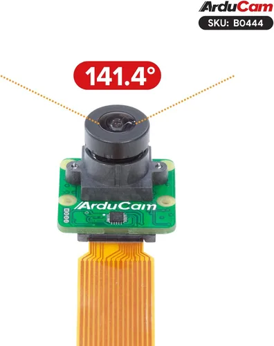 Miniatura 3 de Arducam para módulo de cámara Raspberry Pi 5, cámara de luz ultra baja a color IMX462, con lente M12 gran angular de 141 ° (H) y cámara web de alta