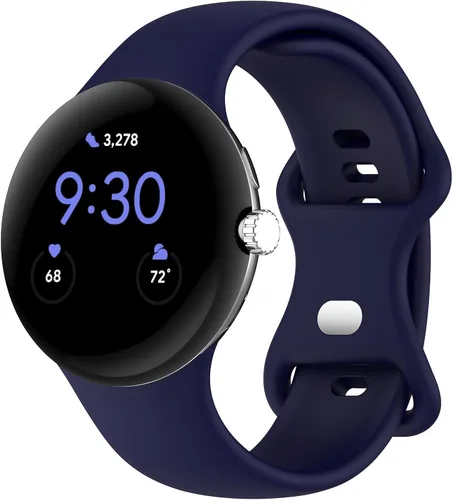 Miniatura 13 de Correa Compatible con Google Pixel Watch 1/2/3/4 (41mm), Pulsera de Reemplazo de Silicona Suave Deportiva para Google Pixel Watch 41mm Negro