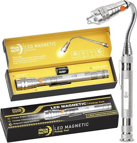 Herramienta de Recogida Magnética, Regalos para Hombres, Linterna Magnética Telescópica, Ideas de Regalo y Rellenos de Media para Hombres, Chicos