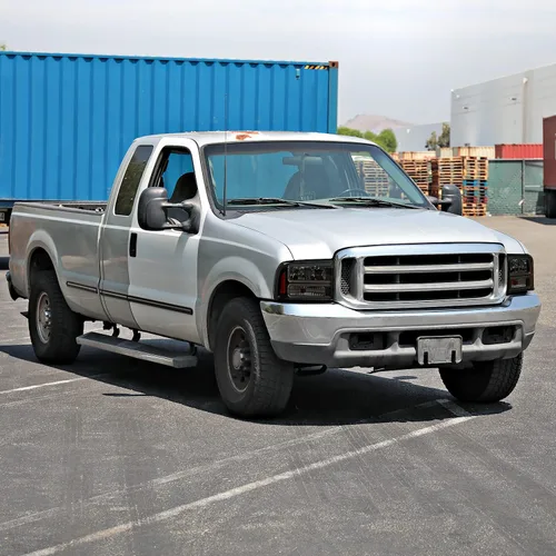 Miniatura 2 de SPEC-D TUNING Faros delanteros negros con luces LED compatibles con Ford F-250, F-350, F-450 SuperDuty 1999-2004, 2000-2004 Excursion, Juego