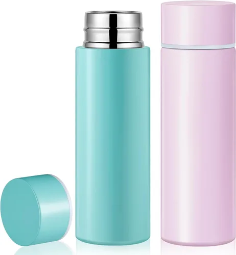 Miniatura 21 de Irenare Mini botella de agua de 5 onzas, mini botella de acero inoxidable aislada para botella de agua, bonita botella a prueba de fugas, mantiene