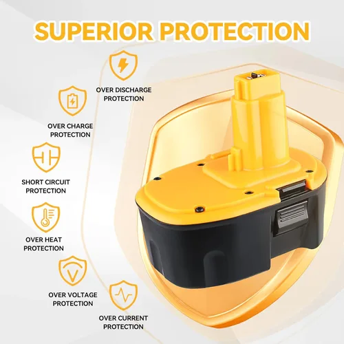 Miniatura 3 de DC9091 4800mAh Ni-MH de repuesto para batería Dewalt de 14.4V 14.4 voltios compatible con batería Dewalt DC9091 DW9094 DW9091 DC9094 DE9091 DE9092