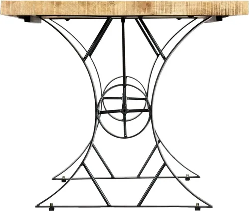 Miniatura 3 de Mesa de comedor clásica para pub, mesa rectangular de pub, mesa de bar, para restaurantes, bares, cafeterías, cocinas, fácil de montar, 70.9 x 35.4