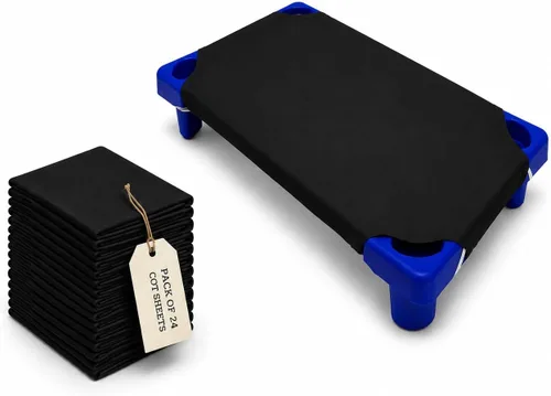 Miniatura 26 de Sábanas para cuna para niños pequeños y preescolares – Sábana para cuna/preescolar – Bucles elásticos en las esquinas – Sábana bajera para cuna