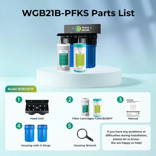 Miniatura 7 de iSpring Sistema de filtro de agua para toda la casa de PFAS y metales pesados, probado por SGS para reducir el 99% de PFAS, filtración de 2 etapas