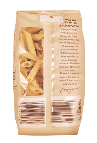 Miniatura 3 de Pastificio Bragagnolo, Penne Rigate 849 Dibujado en bronce, 100% pasta italiana, hecha con harina de sémola de trigo duro, sin OMG